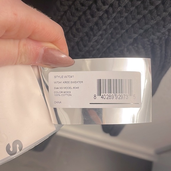 Simon Miller Kree Distressed Sweater Dress In Black - Picture 6 of 7